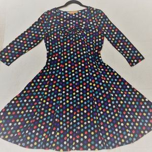 Ellen Tracy polka-dot dress - multi-color on black